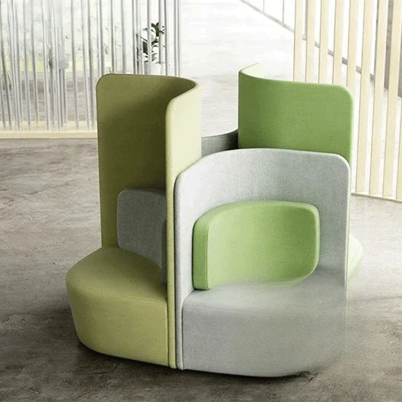 Simple modern high-back office privacy negotiation area, single sofa chair book bar creative rest area combination