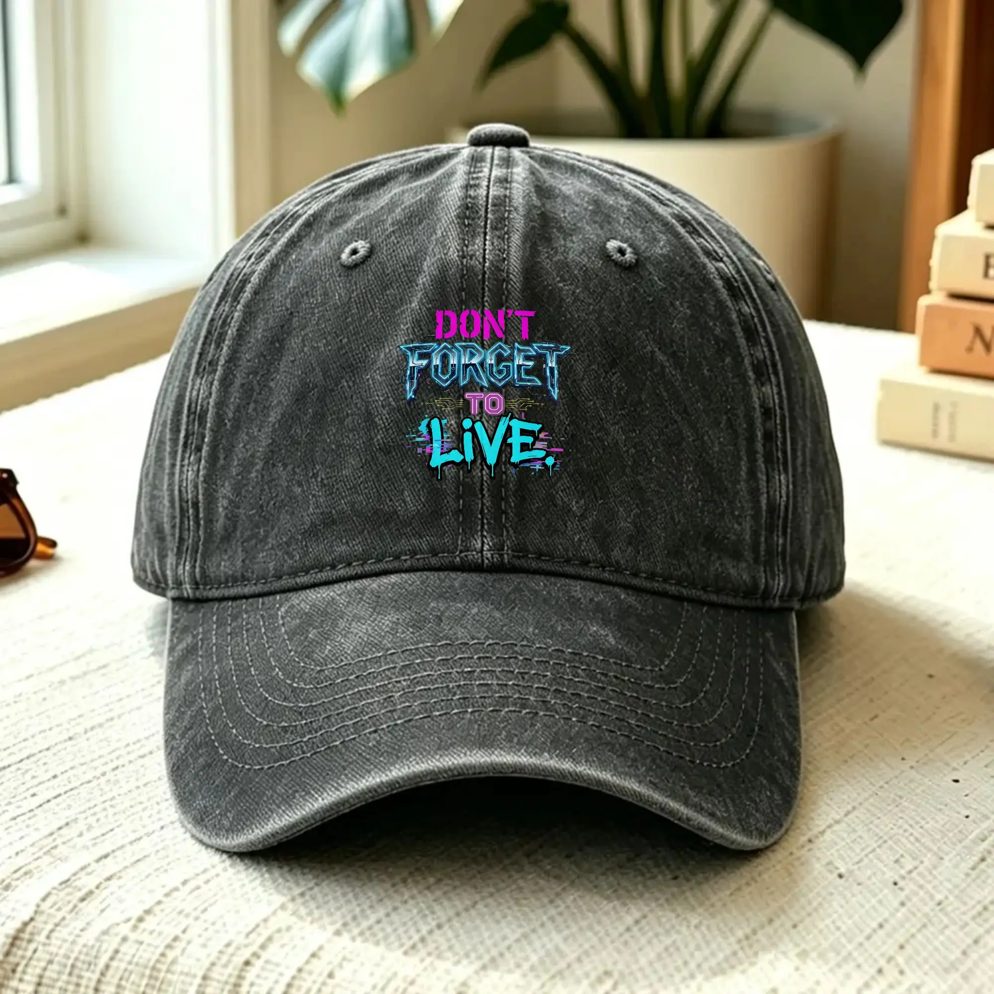 Yungblud Don't Forget To Live Baseball Cap Sun  Outdoor Sports Breathable Washed Trucker Hat Unisex-Teens y2k Cool Baseball Caps