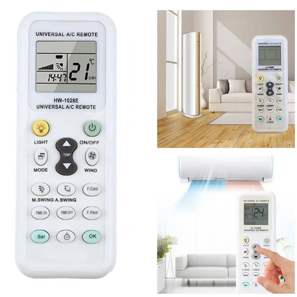 Universal Air Conditioner Remote Control For K-1028E Universal Lighting And OK English Version For Most Air Conditioners