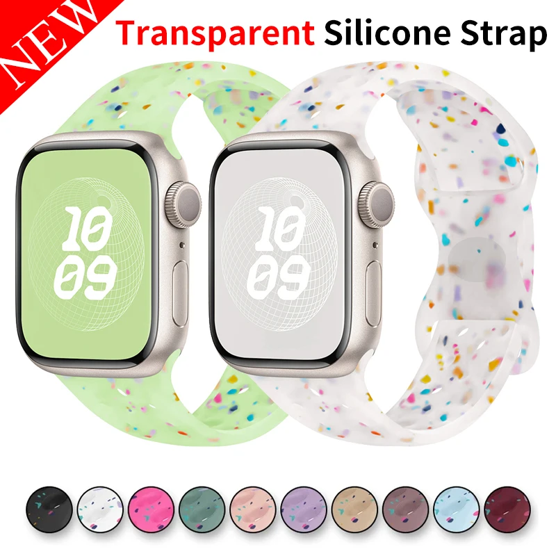 Silicone Strap for Apple Watch Band Ultra 2 49mm 44mm 45mm 42mm 41mm 40mm Sport Bracelet for Iwatch Series 9 8 7 6 SE 5 4 Correa