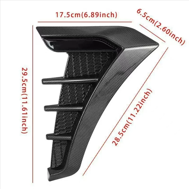 2-piece universal side ventilation grille spoon cover decorative sticker kit car tool