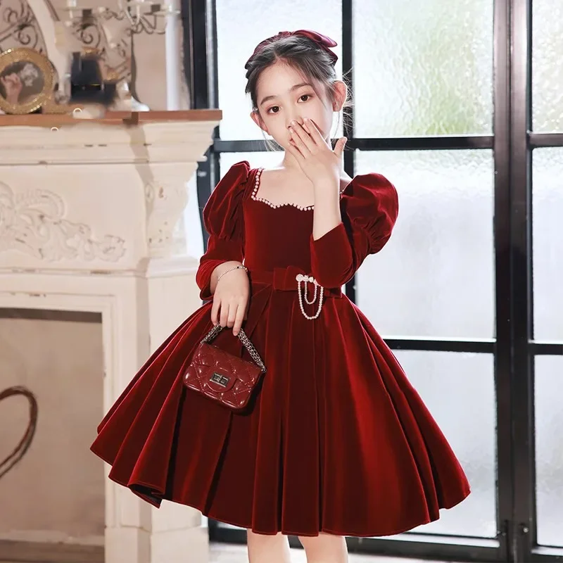 Elegant Flower Girl Dress for Weddings Kids Clothing Girls Ball Gown Birthday Party Princess costumes children Christmas Dresses