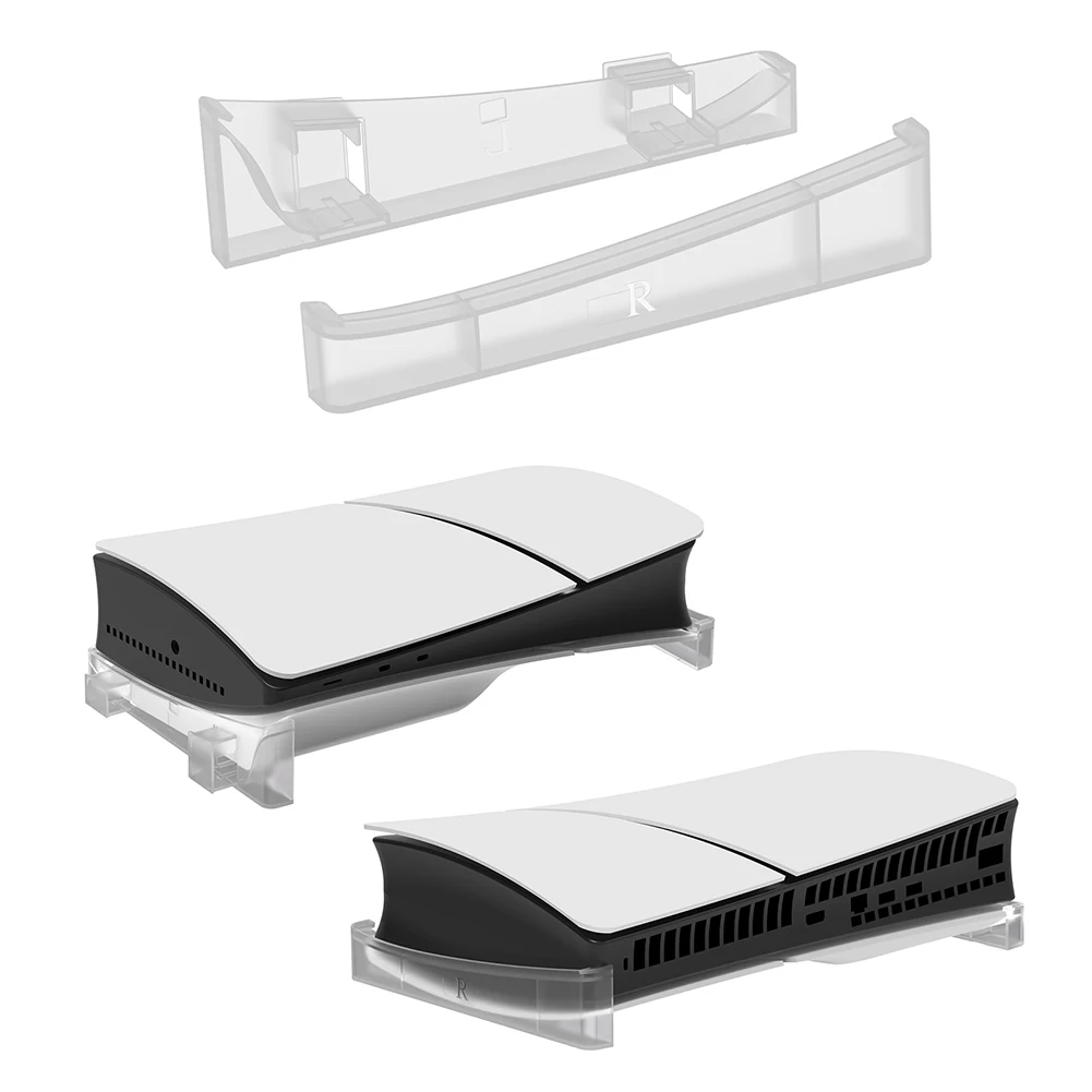 For PS5/5 Slim Horizontal Stand Transparent Game Console Base Bracket For Sony Playstation 5 Slim Disc Digital Edition Accessori