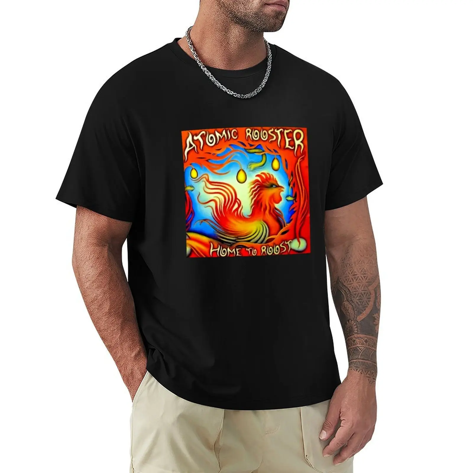 

Atomic Rooster - Home to Roost T-Shirt anime clothes baggy shirts blacks men clothing
