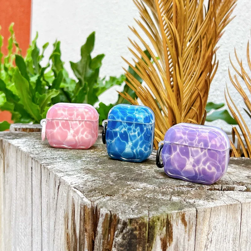 

Solid Color Water RippleIMDEarphone Sleeves Suitable for Appleairpods2/3Personalized Anti-dropPRO2/PRO3Cartoon