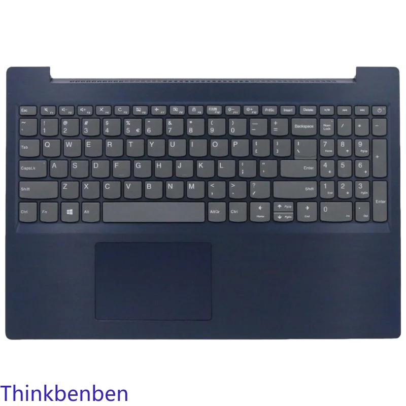 

US English Blue Keyboard Upper Case Palmrest Shell Cover For Lenovo Ideapad L3 15 15IML05 5CB0X56050
