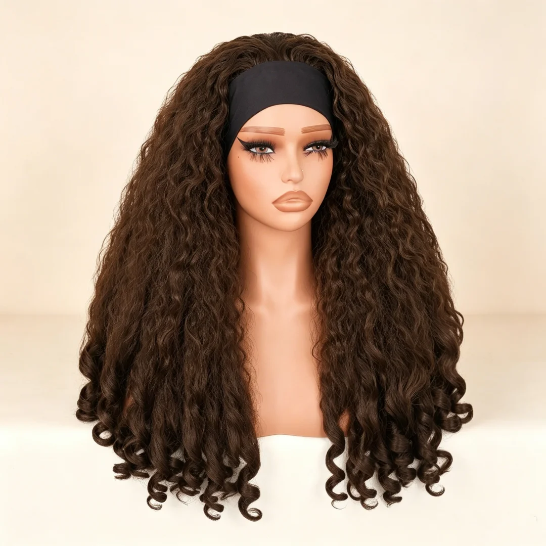 yaki-headband-wig-curly-chocolate-brown-synthetic-full-machine-glueless-wig-for-black-women-no-leave-out-clip-in-half-wigs
