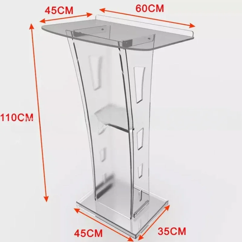 Acrylic Transparent Lecture Platform Multimedia Speech Master Lecture Table Hosting Meeting Luminous Welcome Platform