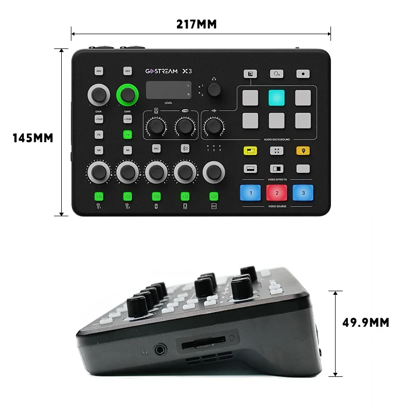 Osee gostream x3 video audio 3-kanal mit fuß pedalen schalten hdmi integrierte steuerung von bildschirm und audio