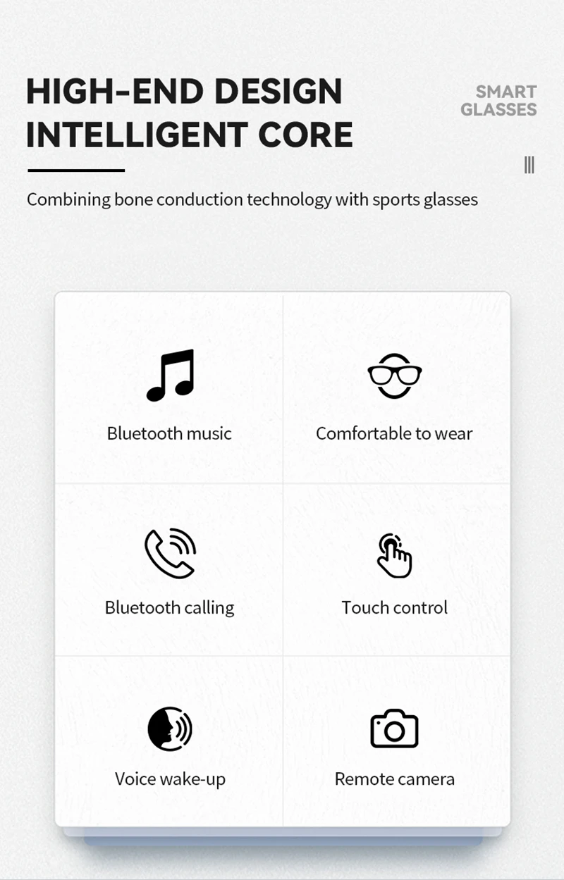 Lenovo 8K HD AI Smart Glasses AI Translation Hands-Free Calling AI Chat Logging Music Playback Smart Sunglasses for Men view 6