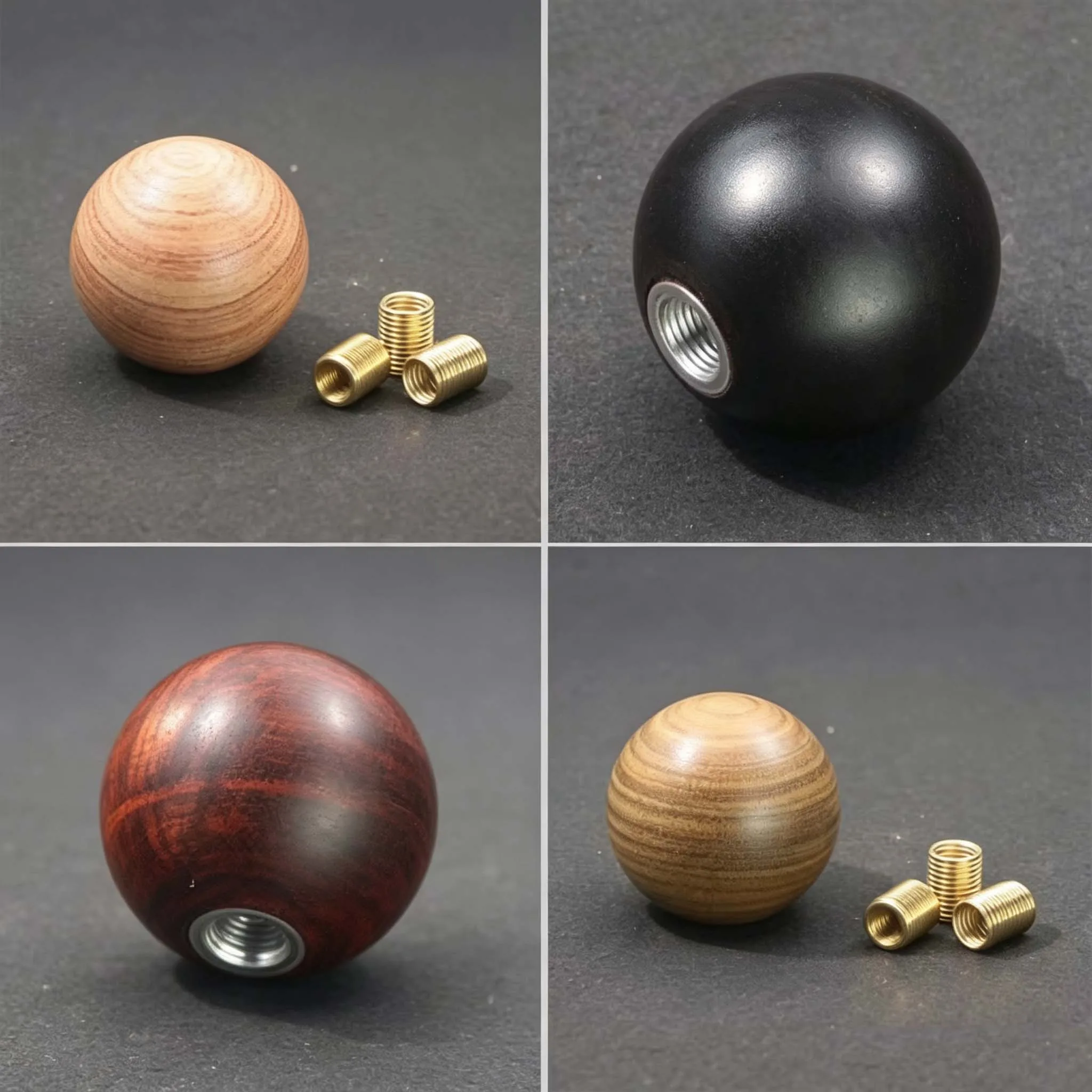 Universal Round Gear Knob Short Shifter Solid Wood Shift Knob Unstained Wooden Car Accessory Shift Lever Handle Head