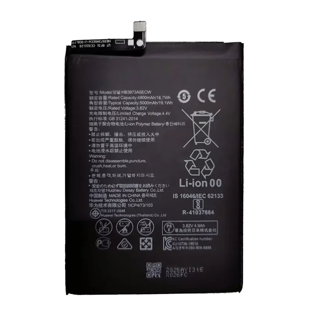 100% Original 5000mAh HB3973A5ECW Battery For Huawei Honor Note 10 RVL-AL09 RVL-AL10 Mate 20 X 20X Mate20X EVR-AL00 Honor 8X Max