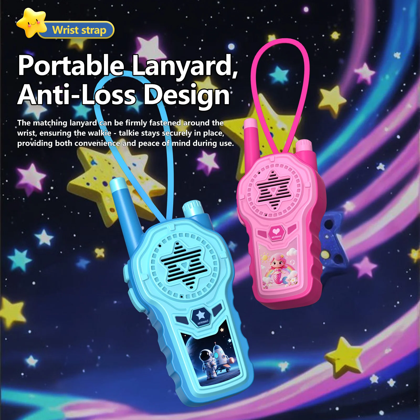 Cartoon walkietalkie speelgoed geschikt voor 3-12 jaar oud, walkietalkie afstandsbediening bidirectioneel kerstverjaardagscadeau kinderen