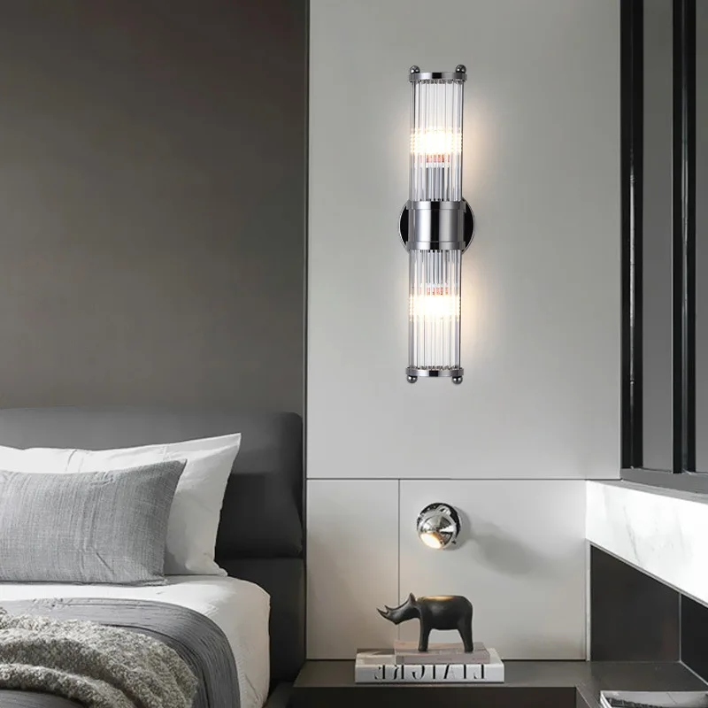 Baroque style long crystal Wall Light for Restaurant Hotel project LED sconce Bedroom Bathroom LED wall lamp Indoor led fixtures