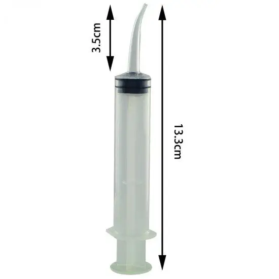 Wegwerp Tandheelkundige Irrigatiespuit Set-Hoogwaardige, Gebogen Punt-Ideaal Voor Kaakchirurgie En Endodontische Procedures-12cc