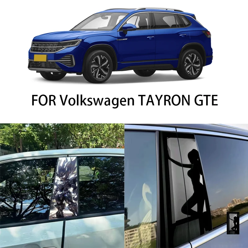 

Door Window Decoration Trims Pillar Posts Stickers Auto Styling For Volkswagen TAYRON GTE Car accessories