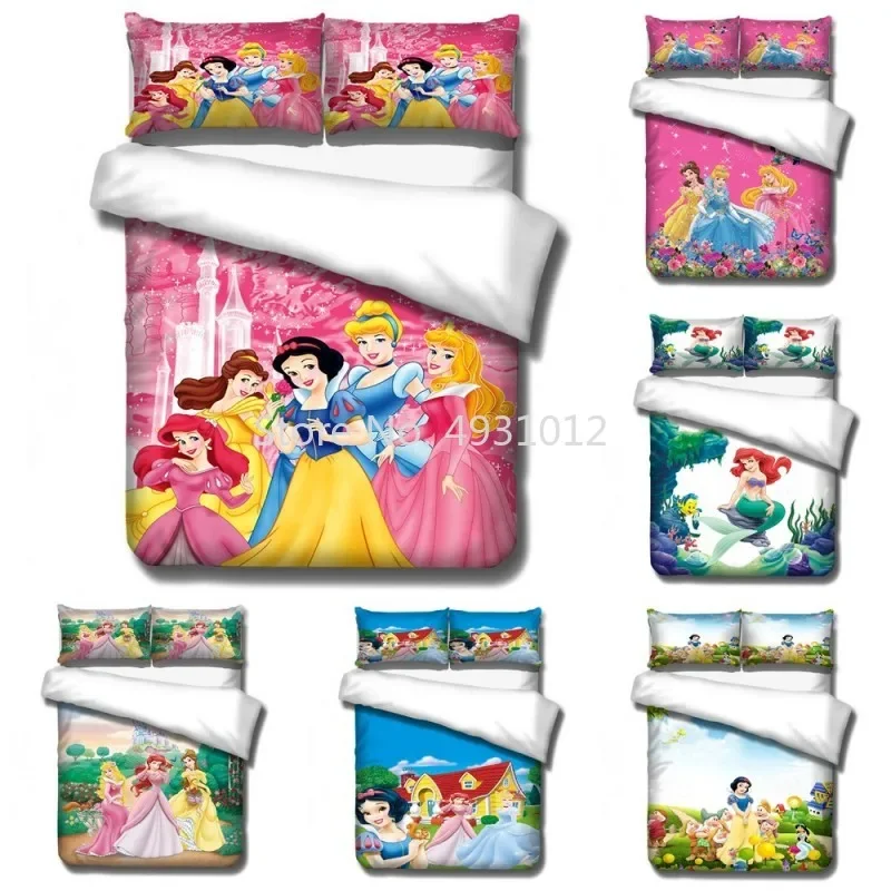 

Disney Cartoon Frozen Princess Bedding Sets Cute Baby Kids Girls Gifts Duvet Covers Pillowcases Comforter Cover Bedclothes