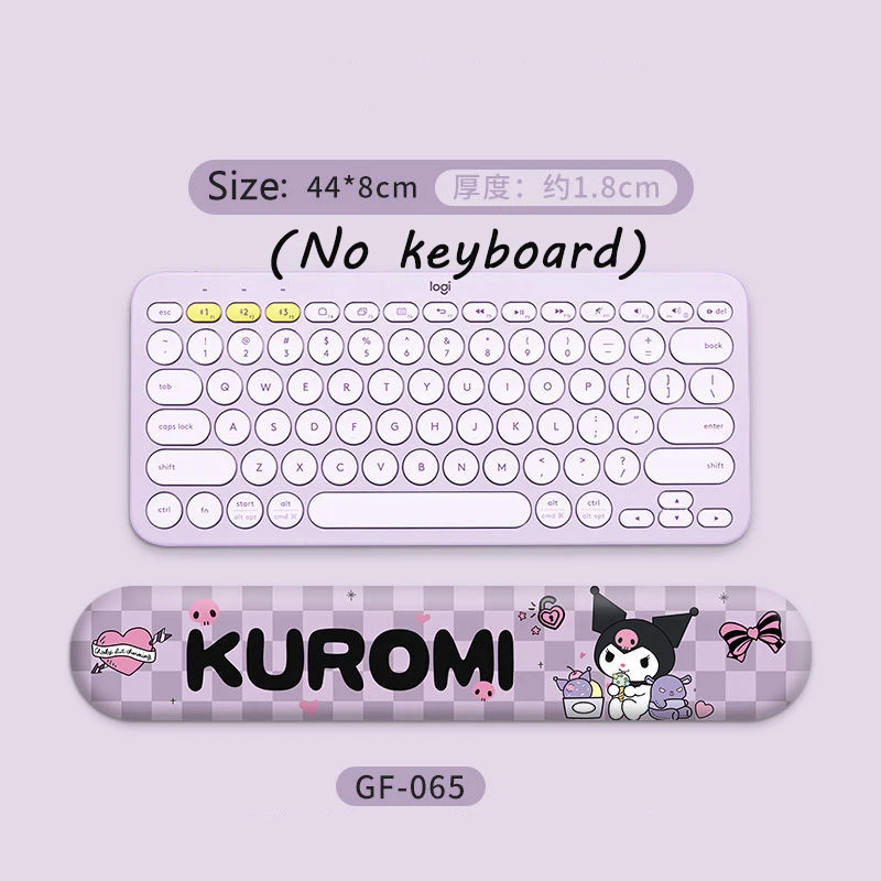 

Коврик для мыши Kuromi, игровой коврик для клавиатуры, нескользящий настольный коврик для компьютера, ноутбука, Macbook, силиконовая подставка для запястья Kawaii, подставка для рук под клавиатуру