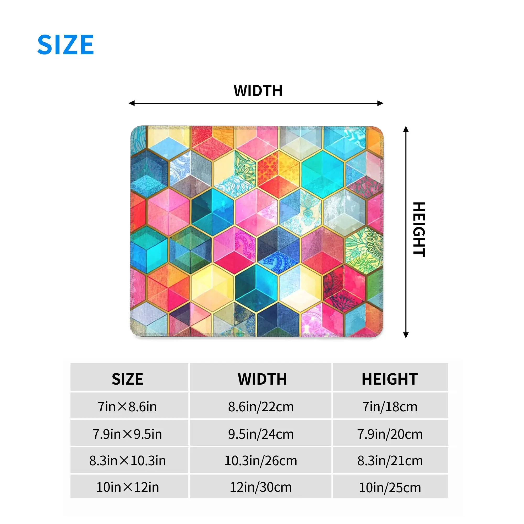 Alfombrilla de ratón con forma de cubo de panal bohemio de cristal, alfombrilla para teclado de ordenador, alfombrilla para ratón, Gaming, PC, portátil, escritorio, accesorios de oficina, alfombrillas para mesa