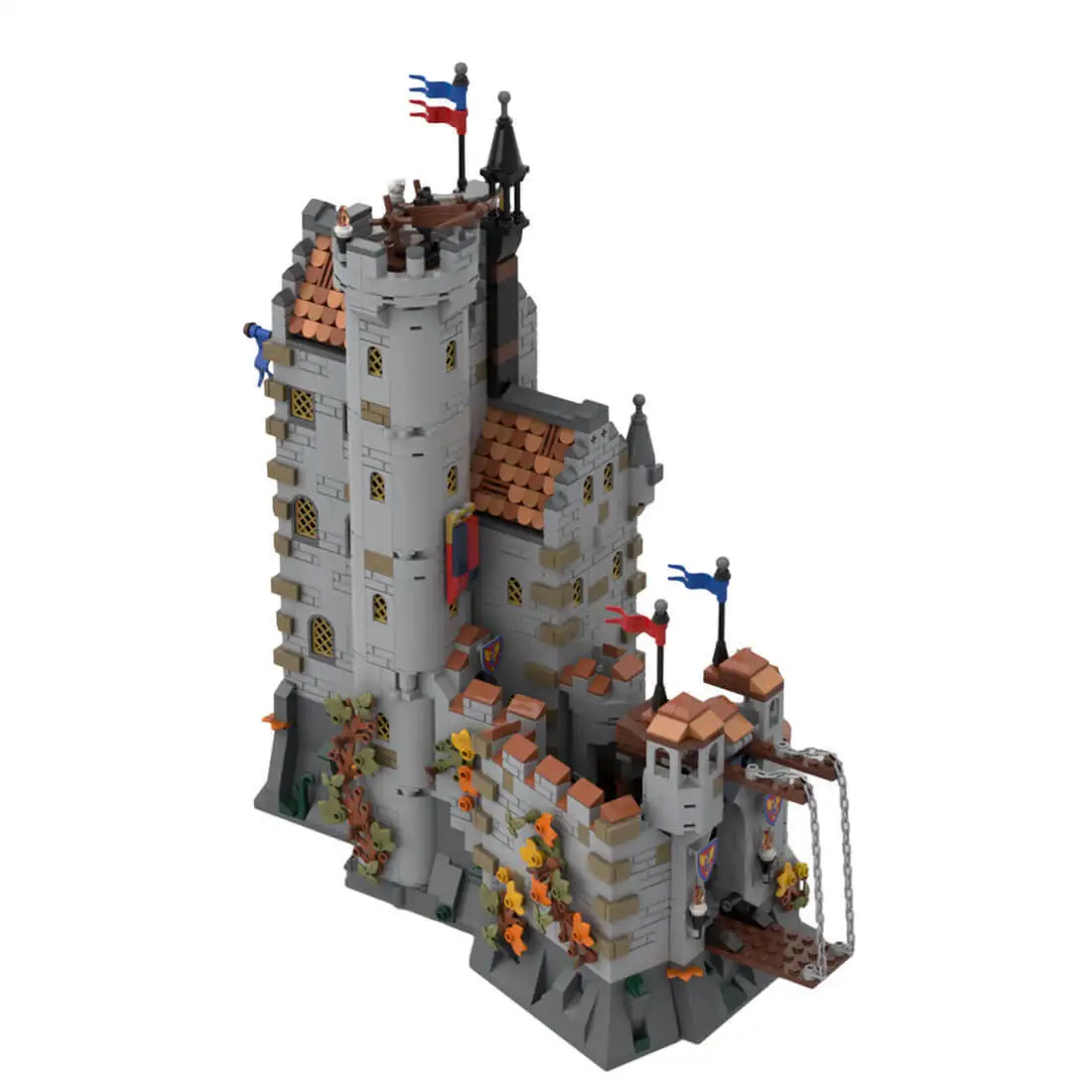 

Пользовательские MOC-167273 Dragon Slayer City Средневековая модель (2602 шт.) Игрушки в подарок