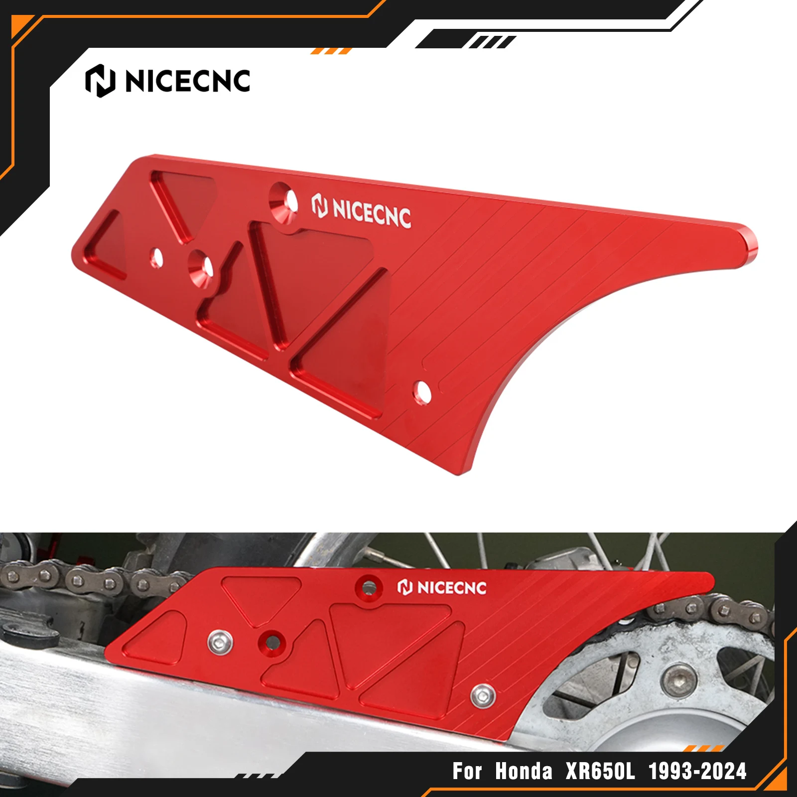 

NICECNC For Honda XR650L XR 650L 650 L 1993-2025 2024 2023 2022 2021 2020 2019 Rear Chain Guard Aluminum Motorcycle Accessories