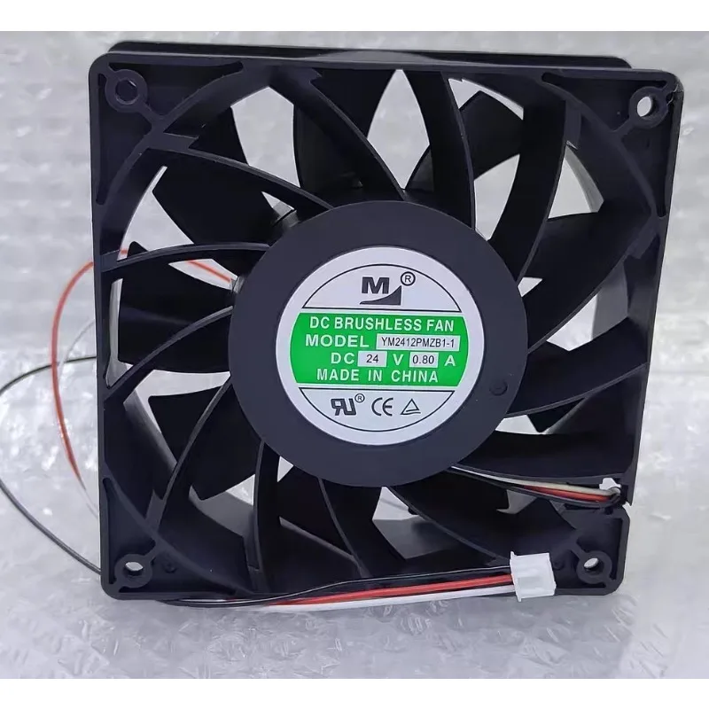 

Новый вентилятор охлаждения для YM2412PMZB1-1 12038 24V 0.80A, 12 см, с большим объемом воздушного потока, 120*120*38 мм