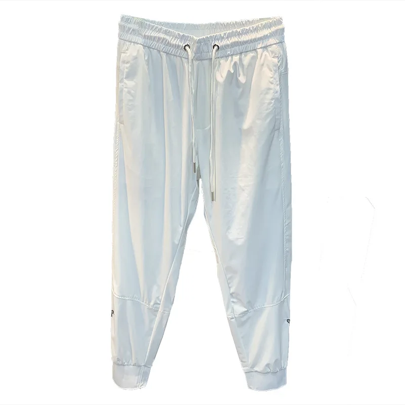 

Summer thin sports quick drying pants for men's fashion trend, elastic slim fit, breathable casual pants