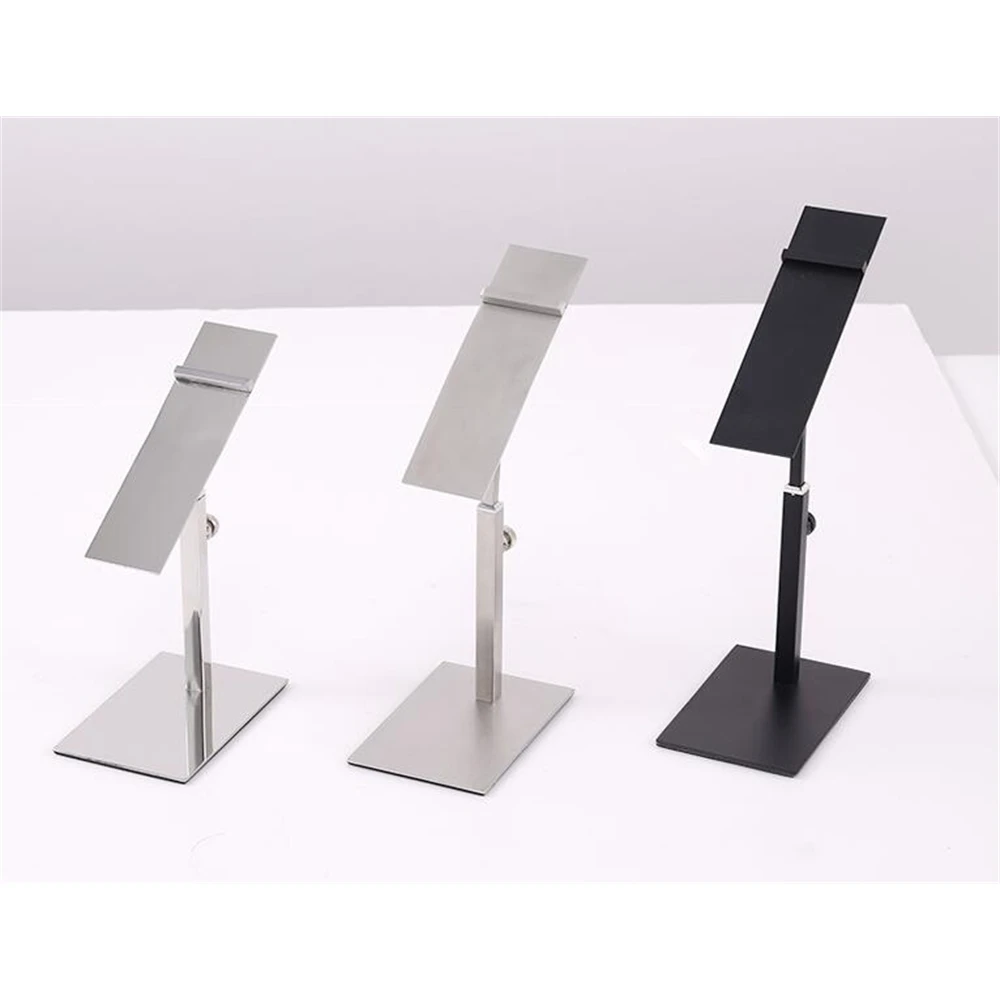 

Stainless Steel Shoe Rack Shoe Display Stand High Heel Shoe Riser Display Pallet Stand Adjustable Height Table Display Props
