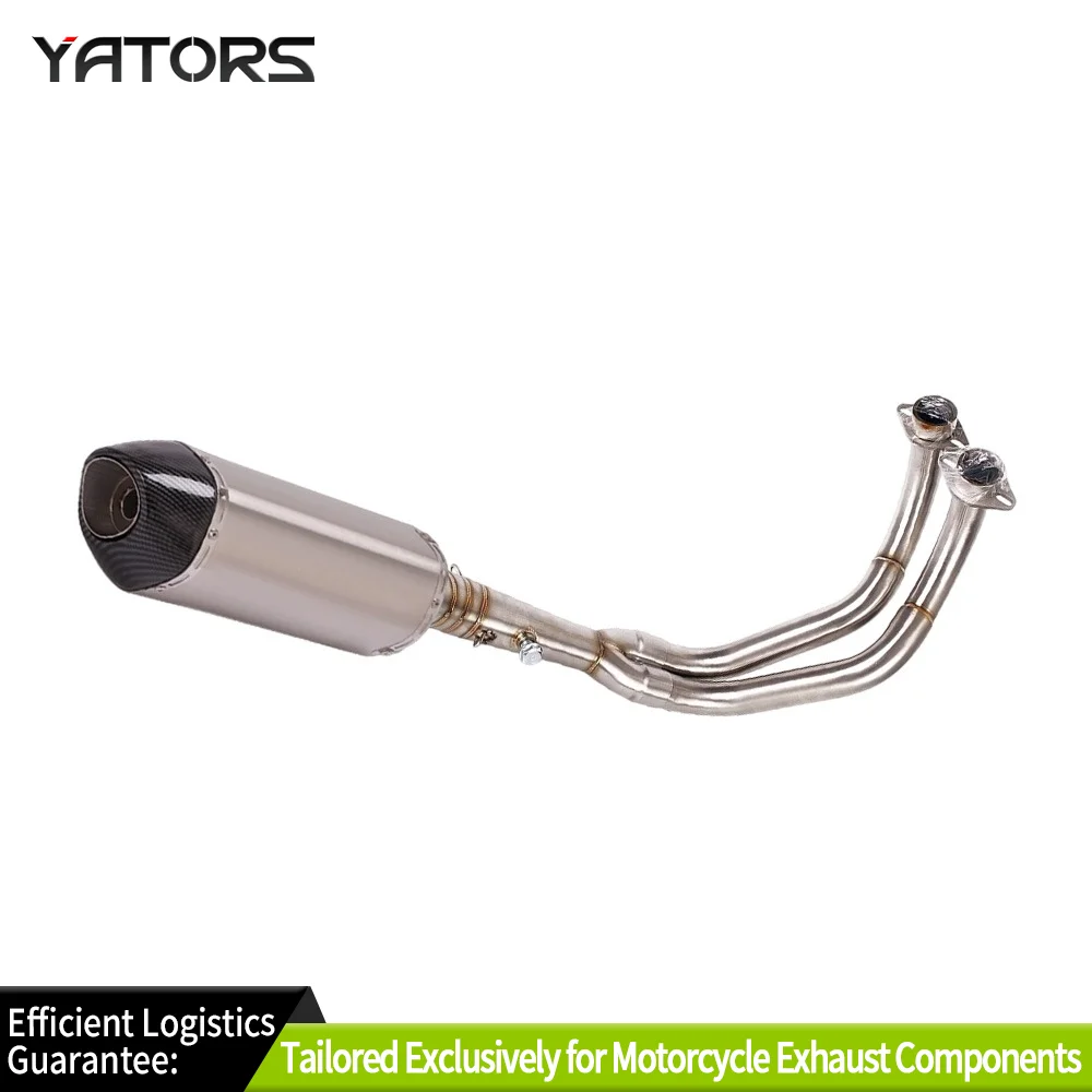 For Yamaha MT-07 FZ07 XSR700 FJ07 Full Exhaust System Front Pipe 470mm Mufflers Exhausts Pipes