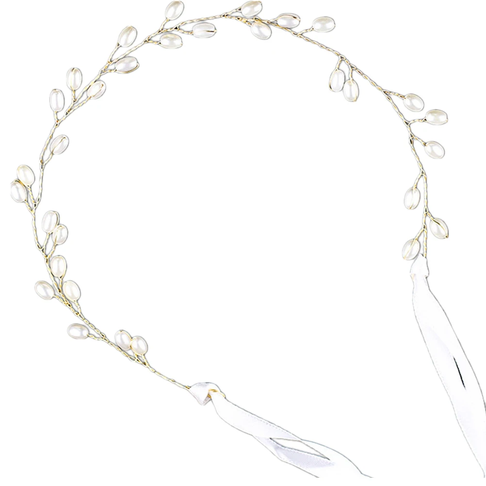 

Pearl Headband Wedding Hair Accessories Bridal Headdress Elegant Simple Girl Child Versatile Exquisite Hair Vine Durability