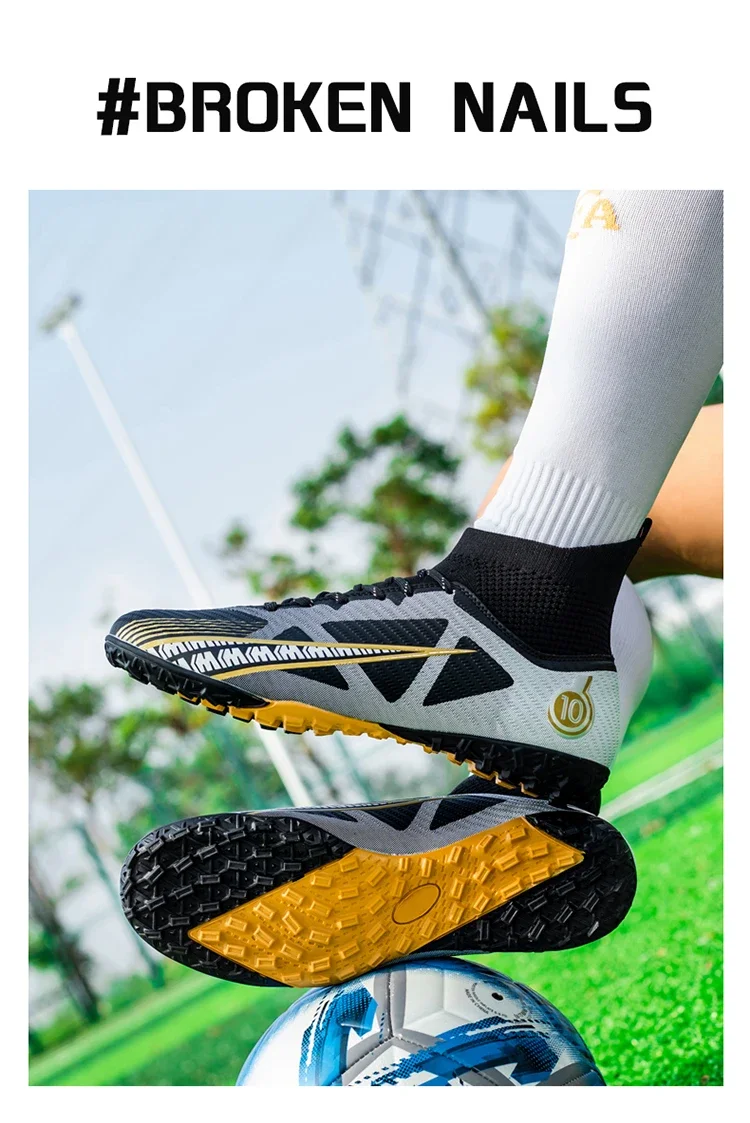 Herren Fußballschuhe Professionelle Original Widerstandsfähige Männer-Trainingsschuhe Atmungsaktive Hochwertige Fußballstiefel Rutschfeste Fußballschuhe – Detail 24