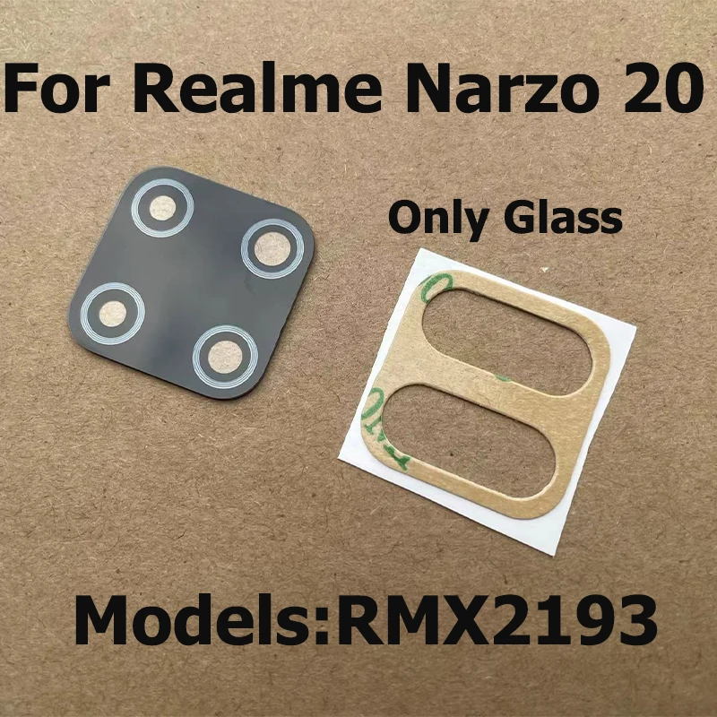 For Realme Narzo 20 Back Camera Lens Glass Rear Camera Glass With Adhesive Sticker Glue RMX2193