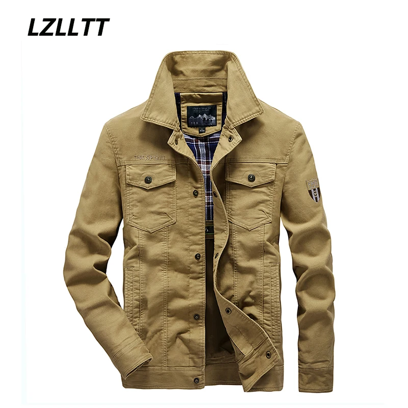 

Plus Size 8XL Autumn Winter Men Windproof Casual Jackets Fashion Cotton Multi Pocket Military Coat Large Size Brand Jacket Male