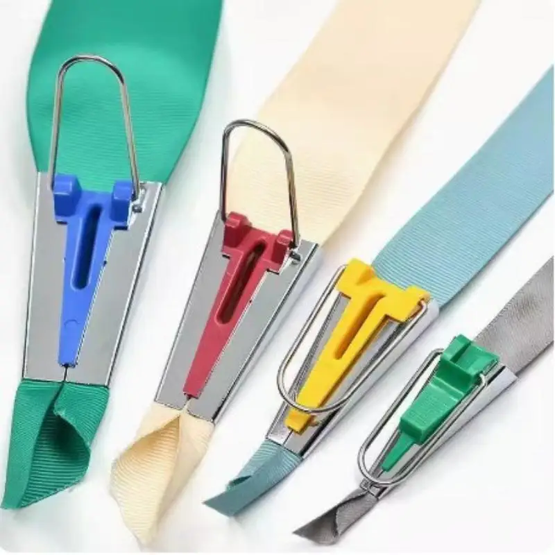 4-teiliges Set: Schrägbandformer, Stoffverbindungs- und Einfassungswerkzeug, Overlocking- und Quilt-Nähzubehör, DIY-Bastelzubehör – Detail 3