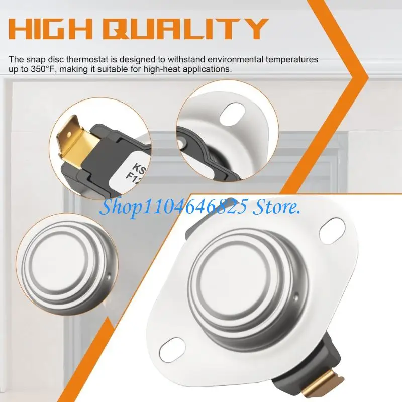 Normally Open Limit Switches 2511F002-201 Disc Thermostat Switches for Fireplaces Blower Fan, Stove