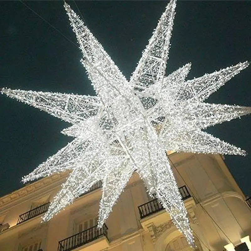 Custom. Hot Sale Waterproof LED Decoration 3D Large Star Motif Lights
