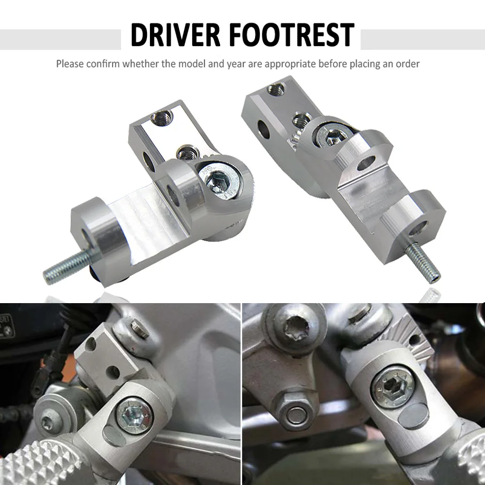 

Motorcycle Accessories Driver Passenger FootRest Foot Peg Lowering Bracket For BMW R 1200GS RT R1200GS R1200RT Adventure LC