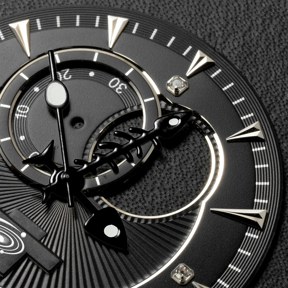 Green Luminous Watch Hands for NH35/NH36 Movement 3 Needles White/Black Fishbone Watch Needle Accessories Diving Watch Parts