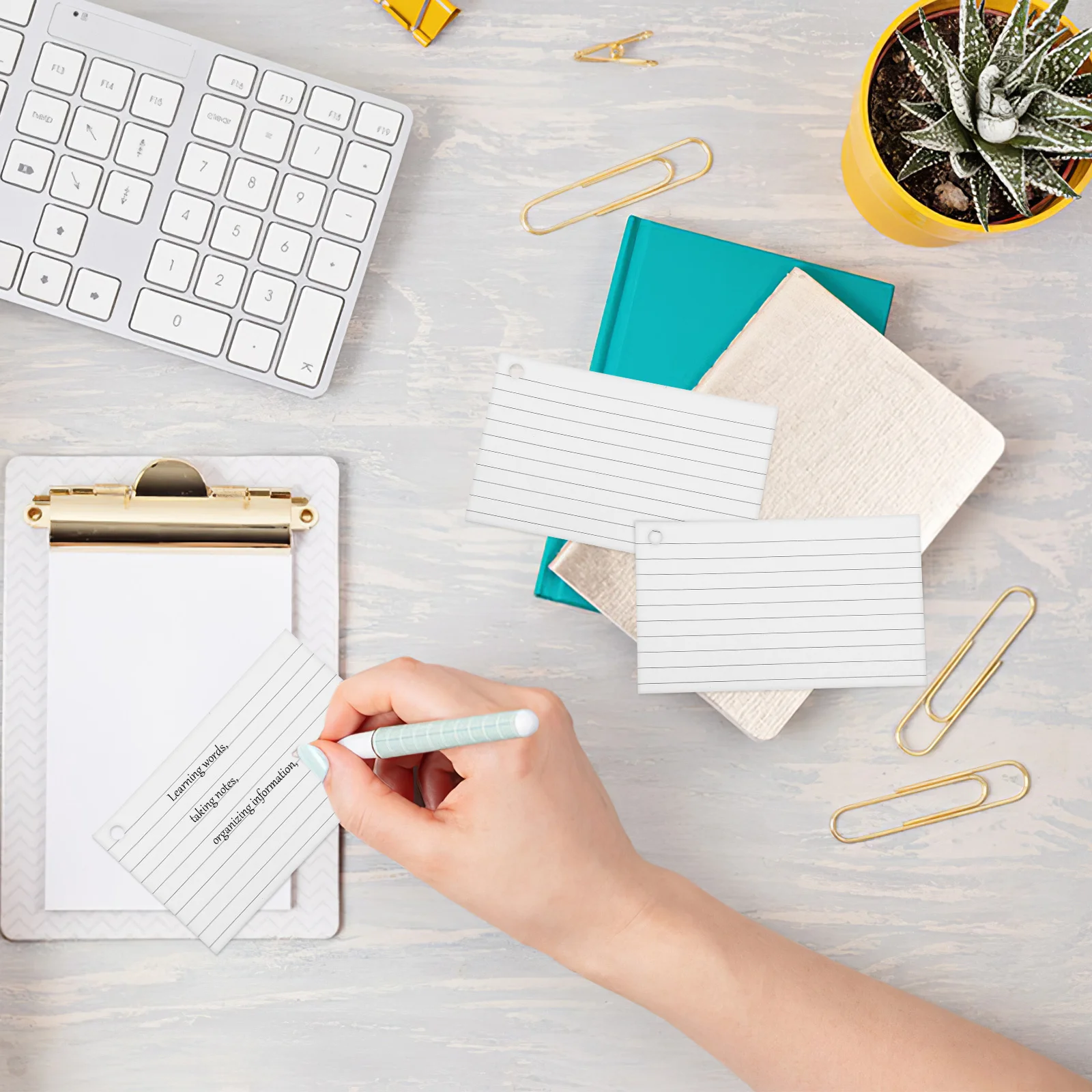 4 stuks ringgebonden flashcards gevoerde indexkaarten draagbare woordenschat studie notities geheugenkaarten leerbenodigdheden notitiekaart