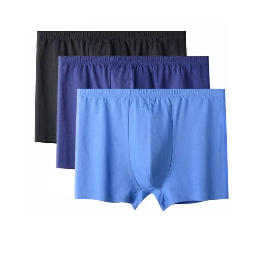 

5PCS Fashion Loose Cotton Boxer Briefs Mid Waist Panties Underwear for Men Simple Lingerie Shorts Underpants Men