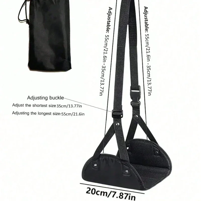 أراجيح قدم قابلة للتعديل للسفر، السيارة، مسند الطائرة، تعليق المكتب، وسادات قدم بسيطة لدعم الساق، أراجيح القدم