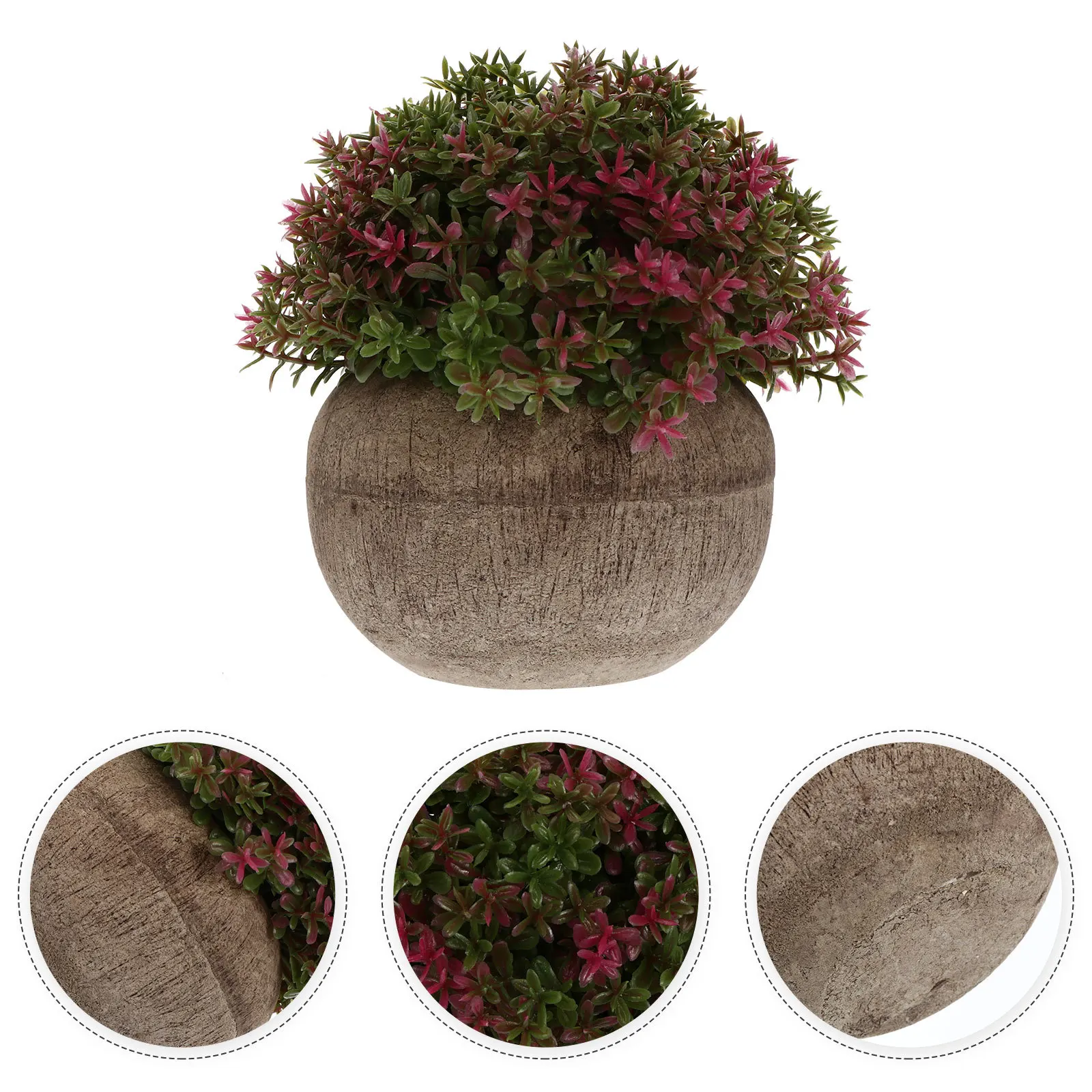 

Mini Simulation Plant Plastic Bonsai Desktop Ornament Artificial Plant Home Decor for Office Room Mini Fake Bonsai