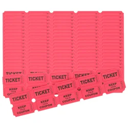 100 Pcs Lottery Tickets Raffle White Circus Carnival Decorations Drinks Universal Travel