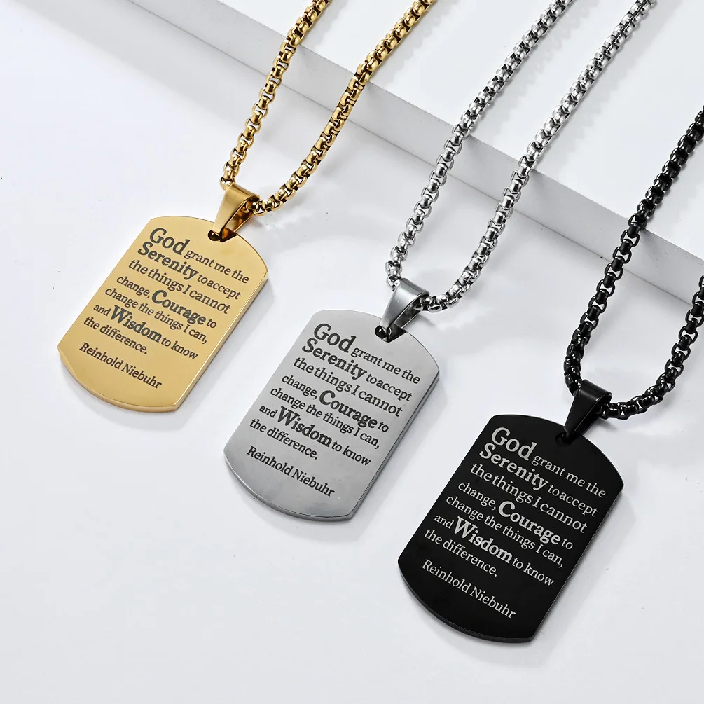 العلم الأمريكي نجمة Spangled راية الصليب الفولاذ المقاوم للصدأ العسكرية العلامة التجارية قلادة سترة سلسلة المعلقات مجوهرات الحفلات