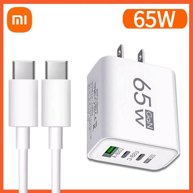 Original Xiaomi Charger 65W Turbo Charging EU Power Supply Fast Charge Usb Type C Cable For Redmi Note 11 12 13 Pro Mi 13 Lite