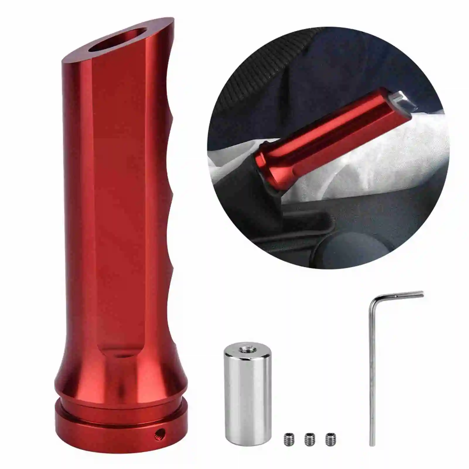 

Universal Aluminum HandBrake Cover Handle Protector Plug-and-Play Fit Manual Transmission Cars Luxury Design Durable