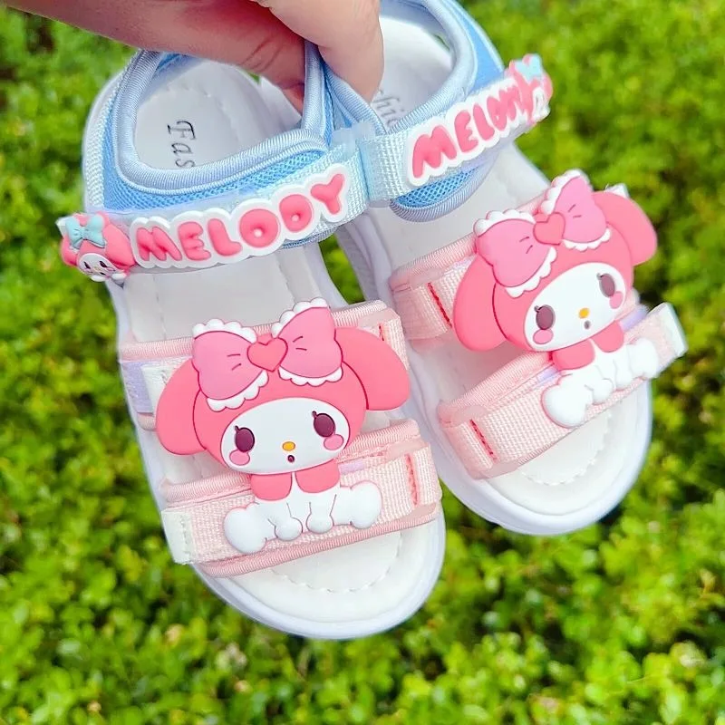 سينامورول بلدي ميلودي أنيمي Kawaii سانريو الأطفال النعال لطيف الكرتون 2025 الصنادل الرياضية أحذية هدايا غير رسمية للأطفال