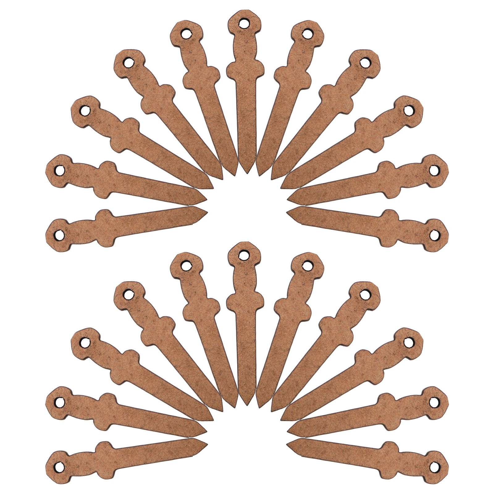 50 قطعة المعلقات نحت الخشب الخوخ الخشب DIY بها بنفسك اكسسوارات ريفي اليدوية حقيبة السحر الإبداعية سلاسل المفاتيح خشبية معلقة الزينة #5