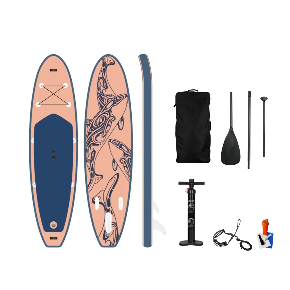 

2025 новый дизайн ISUP надувная доска для серфинга с изображением акулы SUP 10 футов 6 стоячая доска для серфинга на продажу