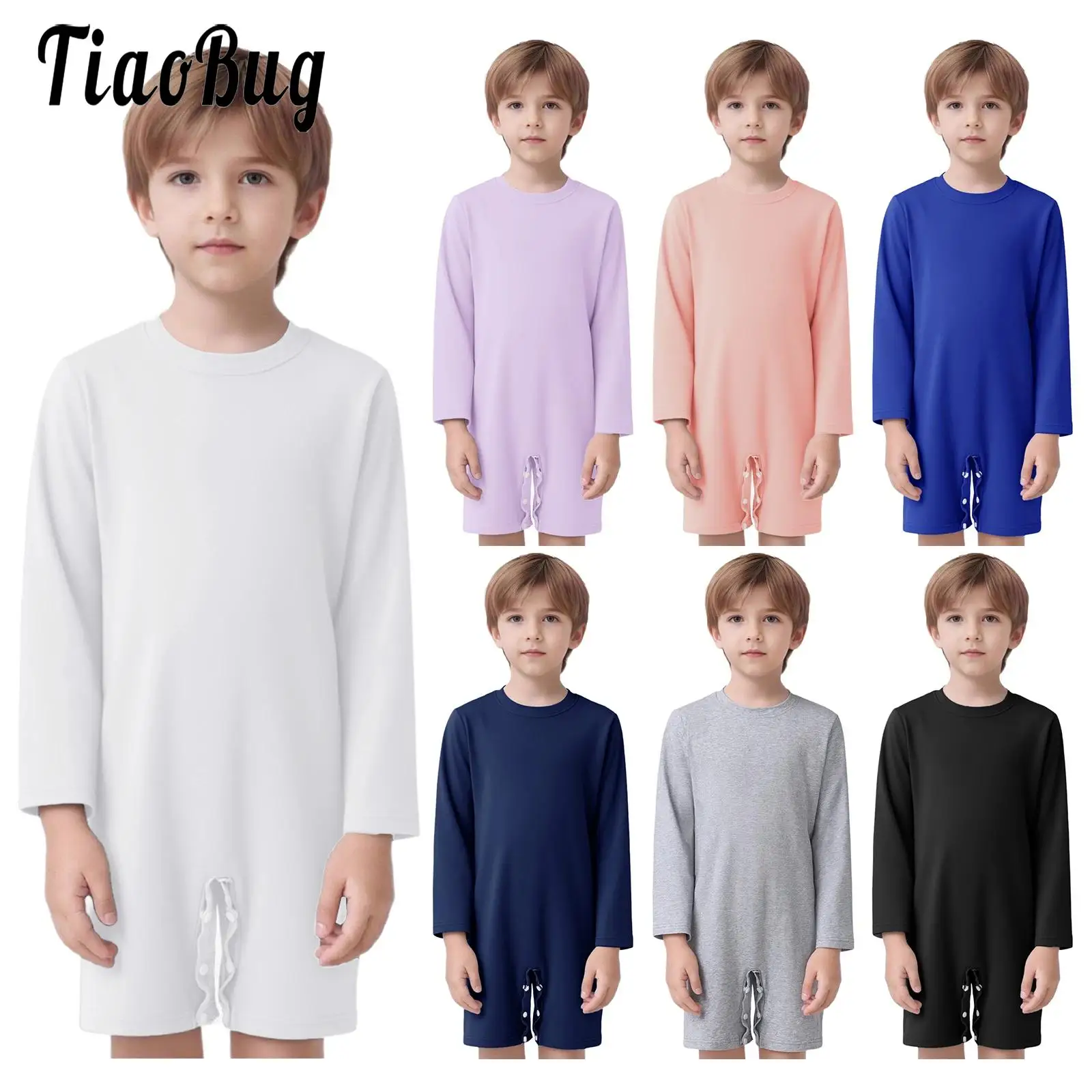 

Special Needs Adaptive Bodysuit Clothing for Boys Girls Anti-Strip Jumpsuit Children Long Sleeve One Piece Romper Bodysuits